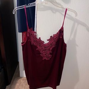 Women’s fake velvet tank top NWOT